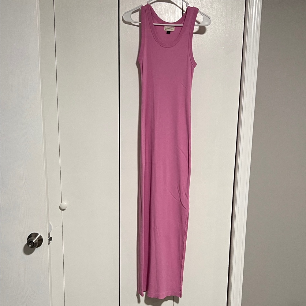Pink Sleeveless Maxi Dress